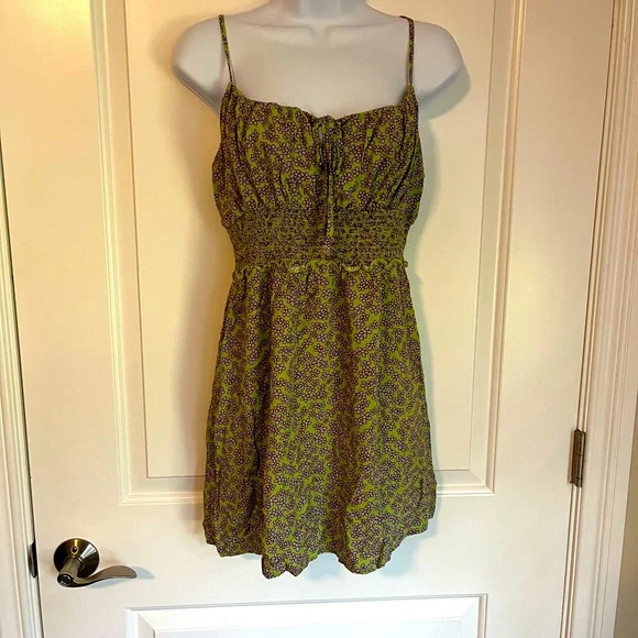 la hearts green floral dress LA Hearts Green and Purple Floral Mini Dress